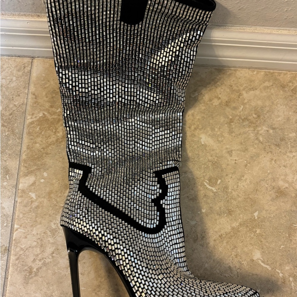 Azalea Wang Heidemarie western embellished knee boots - Picture 7 of 12